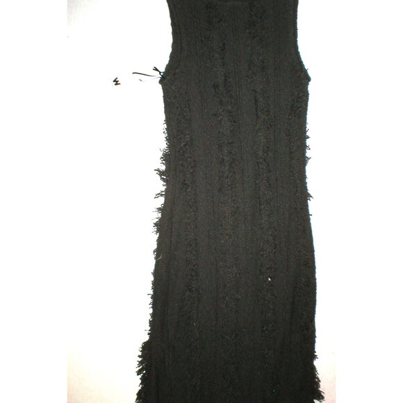 Womens NWT $298 Worth New York XS P Dress Coco Dark Brown Fringe Sleeveless Knit - Picture 9 of 11
